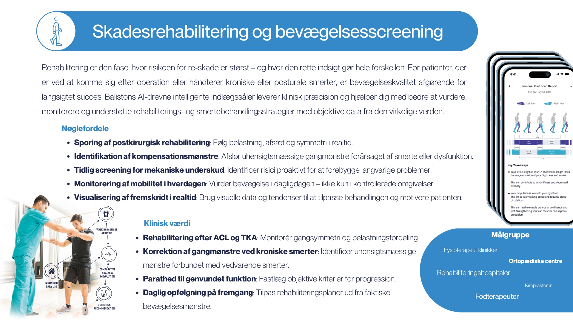 Skadesrehabilitering og bevægelsesscreening